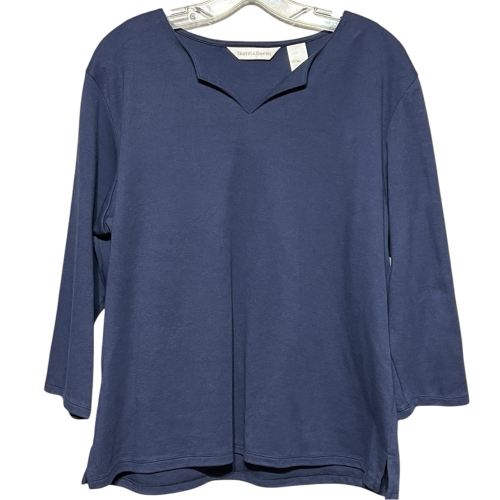 Draper’s & Damon’s Quarter Sleeve Essential T-Shirt Navy XL